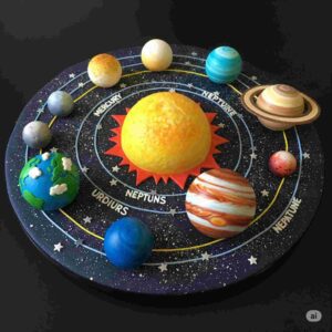 Edible Solar System Cake